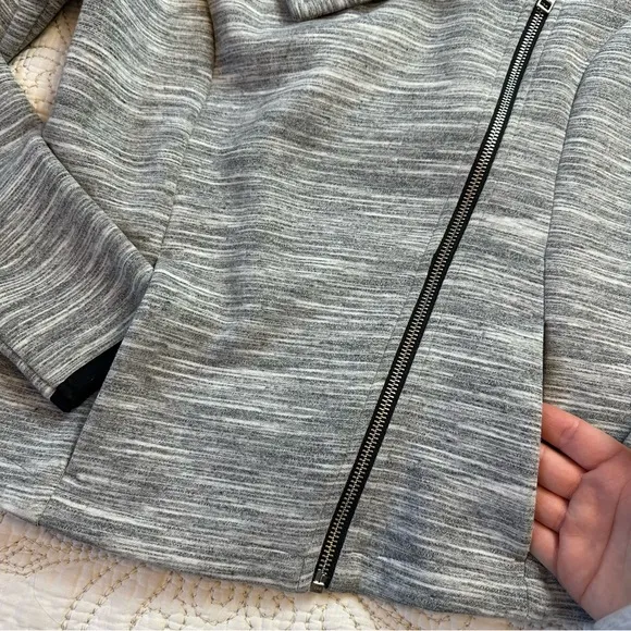 -Athleta asymmetrical heather gray moto jacket