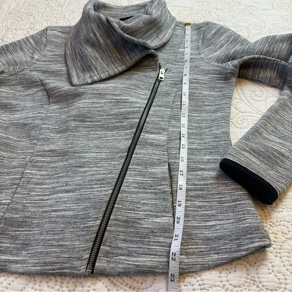 -Athleta asymmetrical heather gray moto jacket