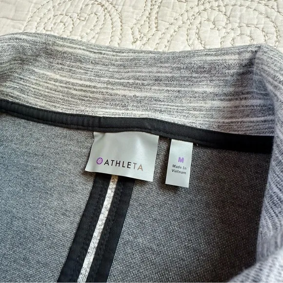 -Athleta asymmetrical heather gray moto jacket