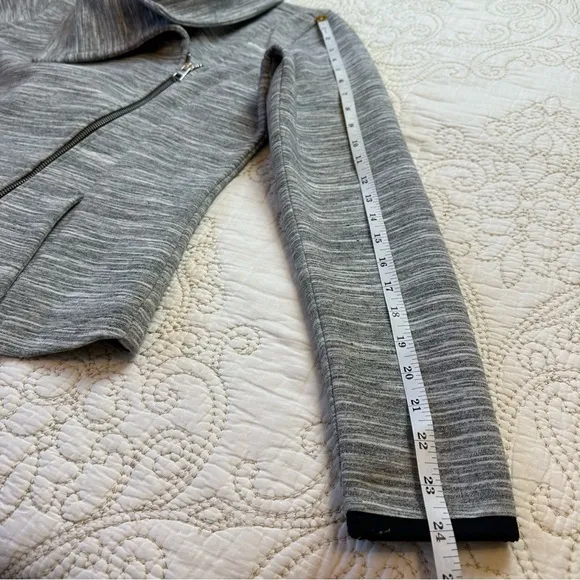 -Athleta asymmetrical heather gray moto jacket