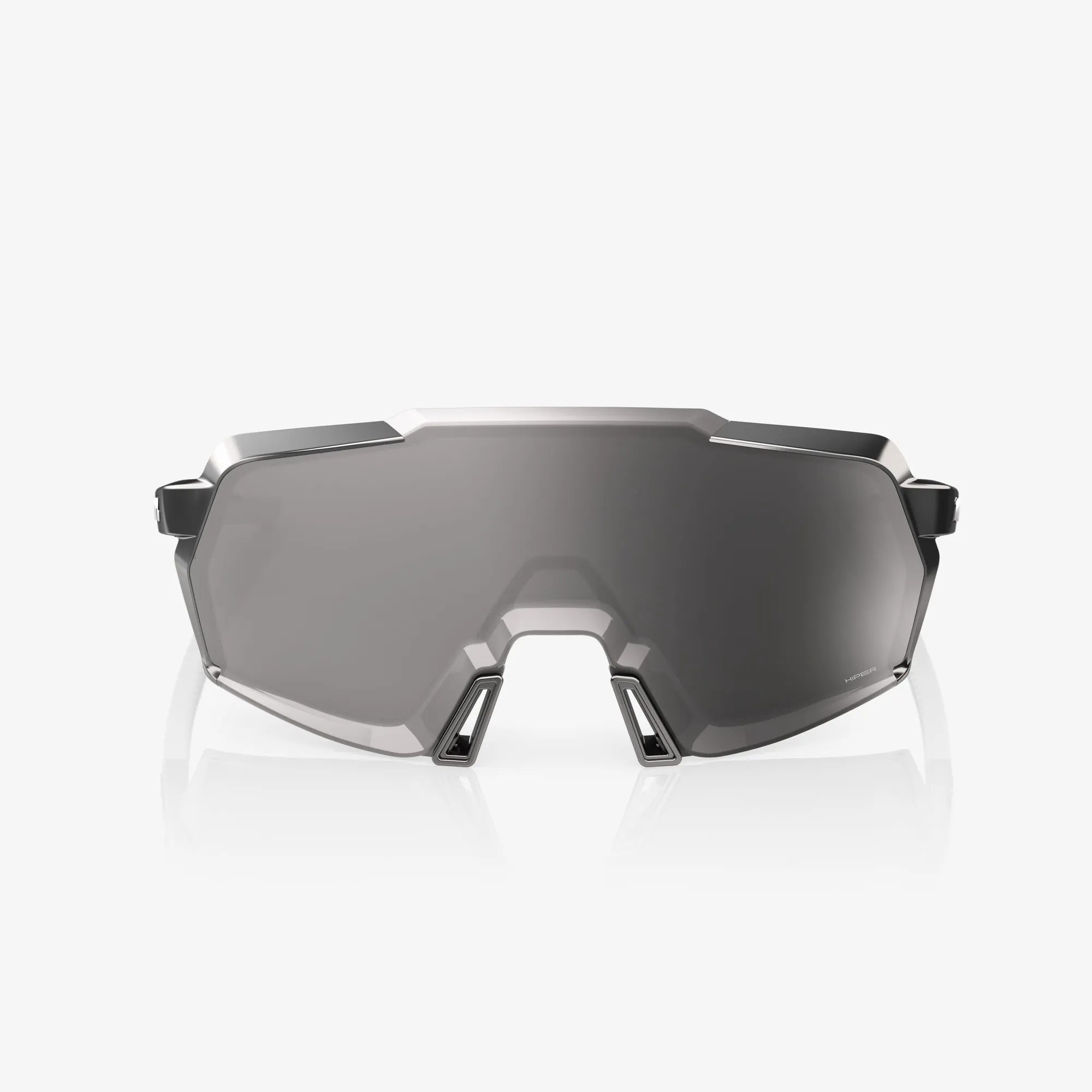 100% Korbin Sunglasses - Gloss Black Chrome (HiPER Silver Mirror Lens)