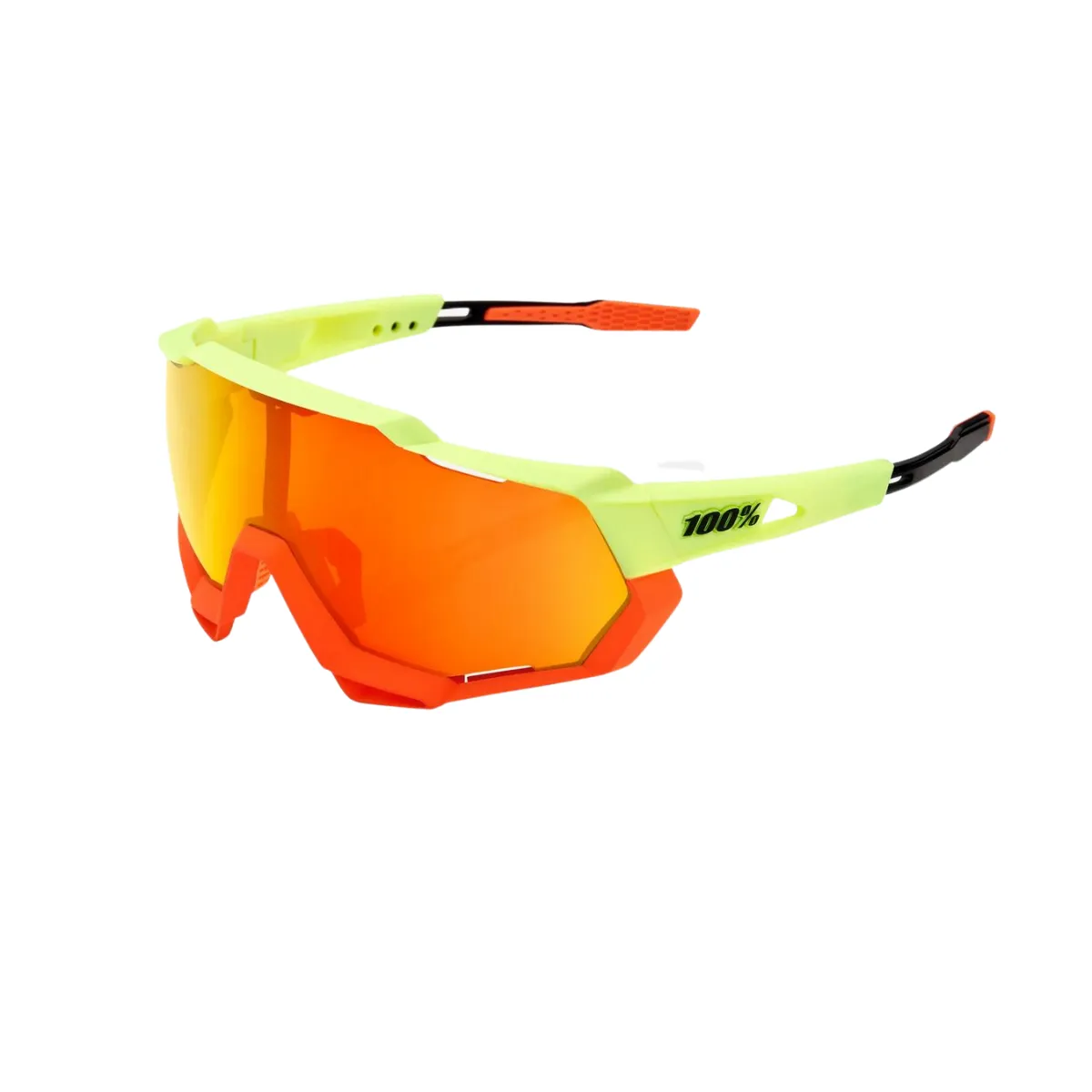 100% Speedtrap - Soft Tact Oxyfire - Hiper Red Multilayer Mirror Lens