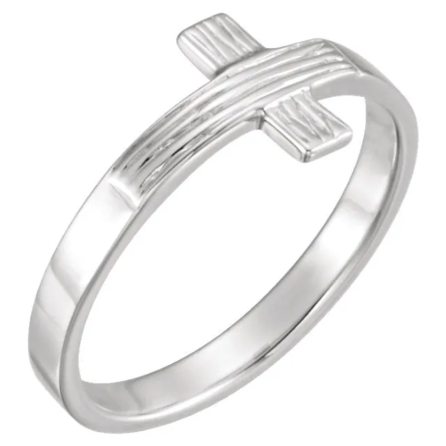 10k Yellow Gold The Rugged Cross® Chastity Ring with Packaging Size 7