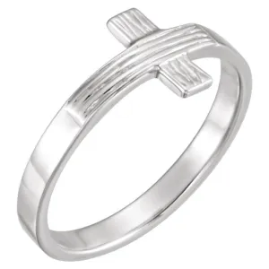 10k Yellow Gold The Rugged Cross® Chastity Ring with Packaging Size 7