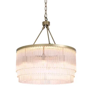 114396UL - Chandelier Hector S light brushed brass finish