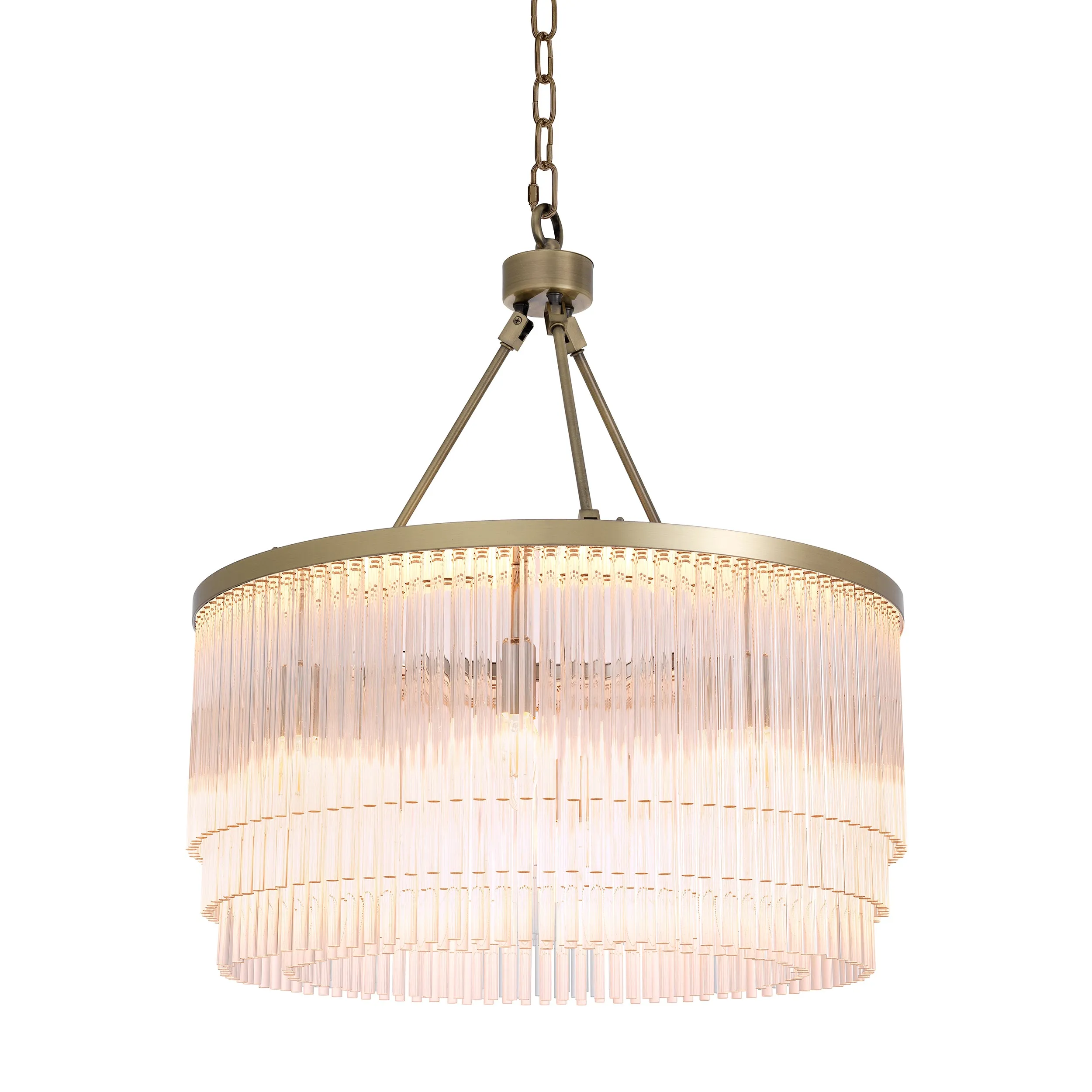 114396UL - Chandelier Hector S light brushed brass finish
