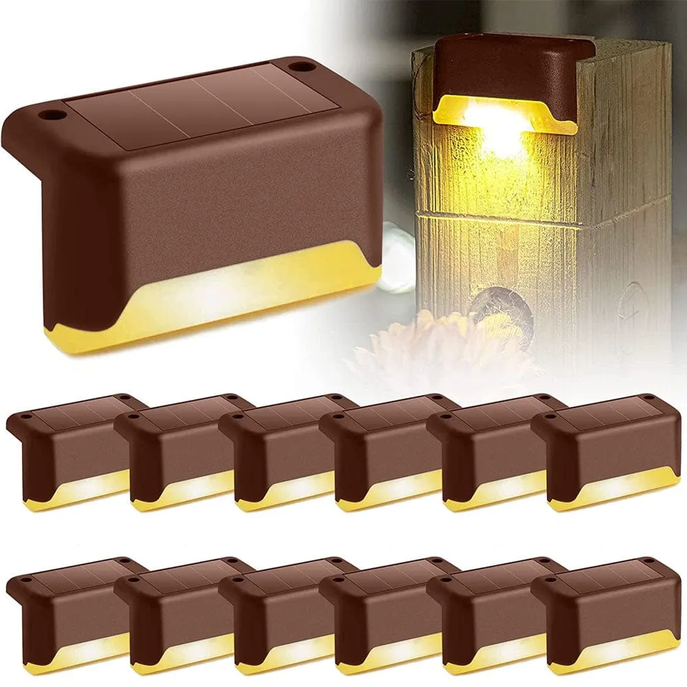 12 Pack Solar - Powered Deck Lights