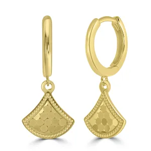 14K Yellow Gold Elegant Shimmer Drops