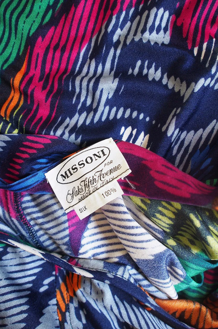 1970s Fluid Silk Missoni Print Skirt & Top