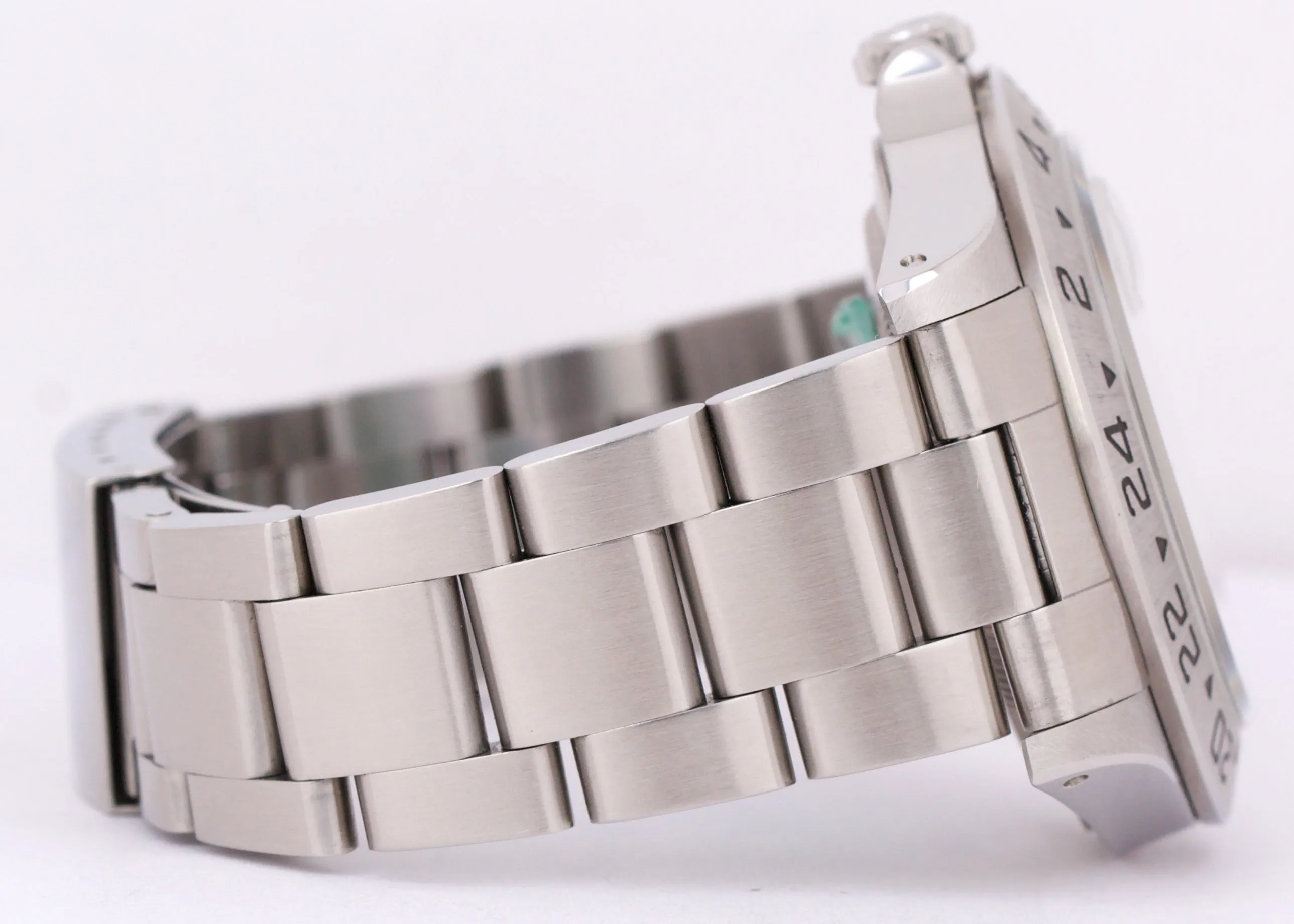 1996 PERFECT PATINA Rolex Explorer II White 40mm Stainless Oyster Watch 16570