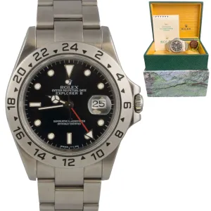 1999 Rolex Explorer II Black Stainless Steel 40mm Watch 16570 BOX   PAPERS