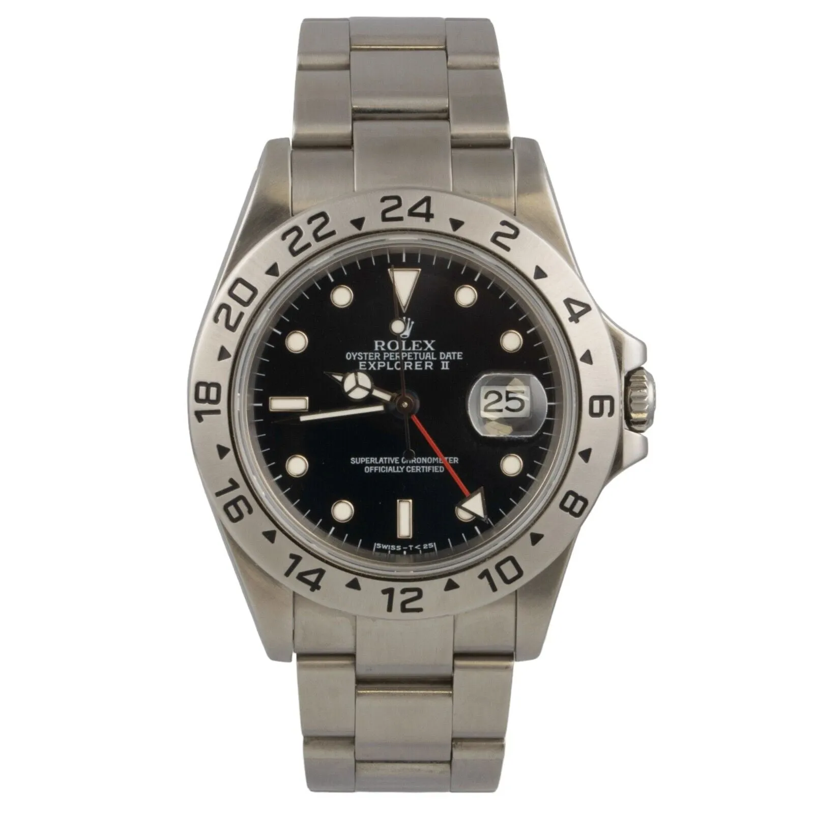 1999 Rolex Explorer II Black Stainless Steel 40mm Watch 16570 BOX   PAPERS