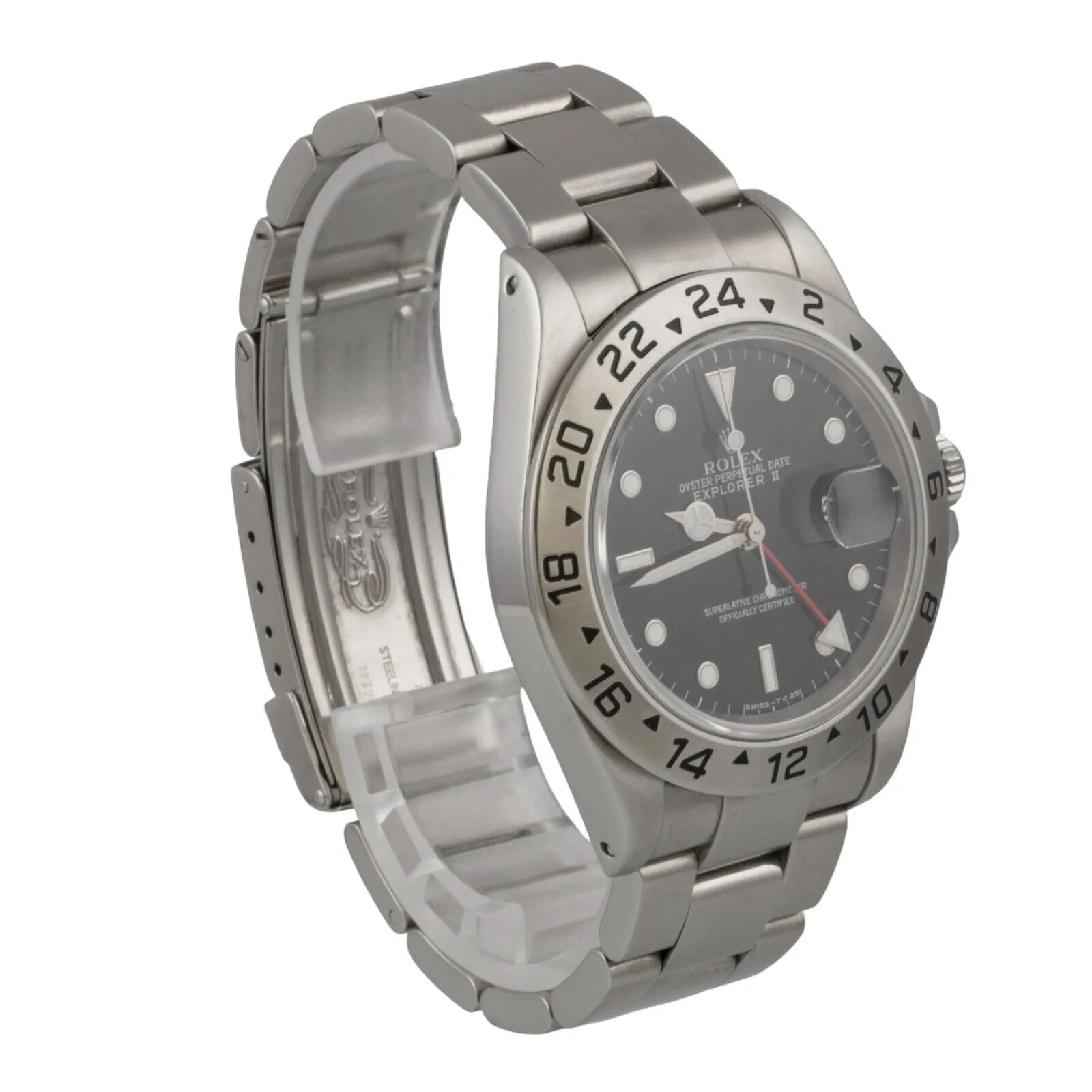 1999 Rolex Explorer II Black Stainless Steel 40mm Watch 16570 BOX   PAPERS