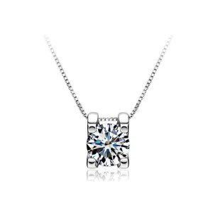 1ct Elegant Moissanite Necklace Pendant