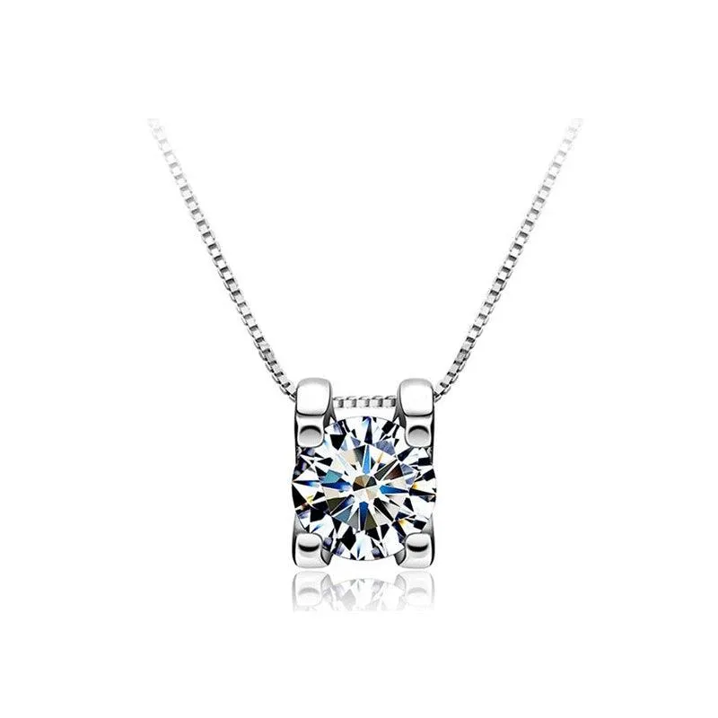 1ct Elegant Moissanite Necklace Pendant