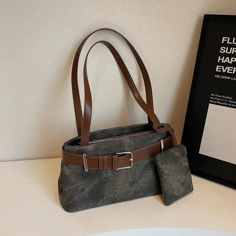 2025 Winter Y2K Trend Women's Small PU Leather Shoulder Bag – Fashionable Underarm Handbag & Purse for Women