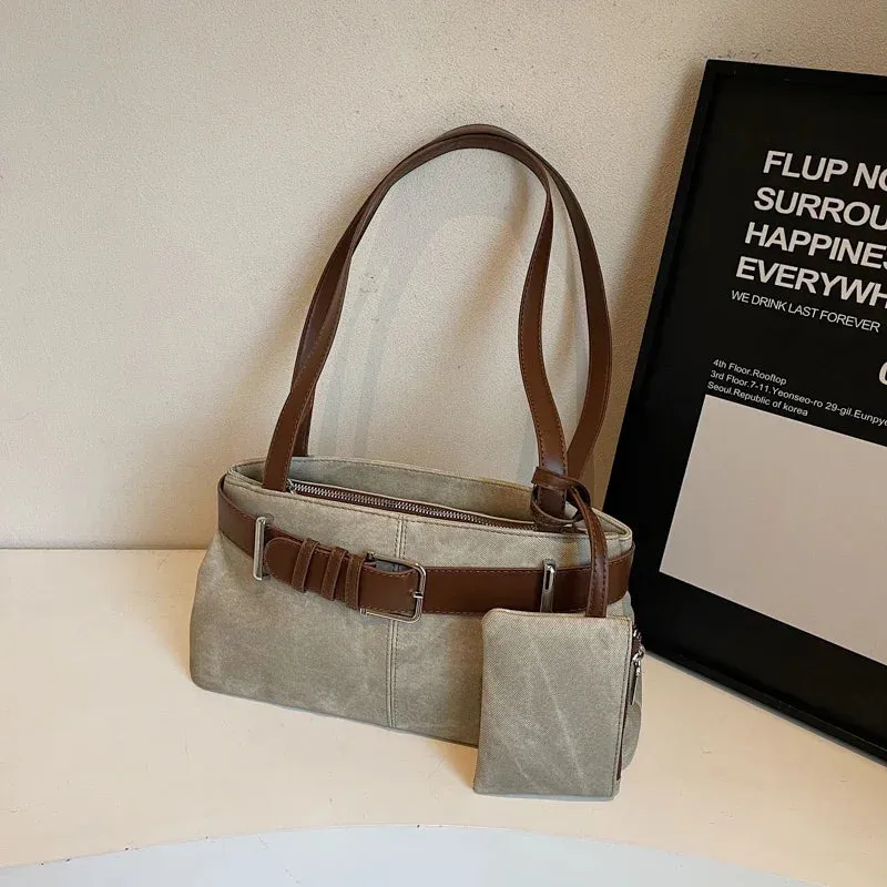 2025 Winter Y2K Trend Women's Small PU Leather Shoulder Bag – Fashionable Underarm Handbag & Purse for Women