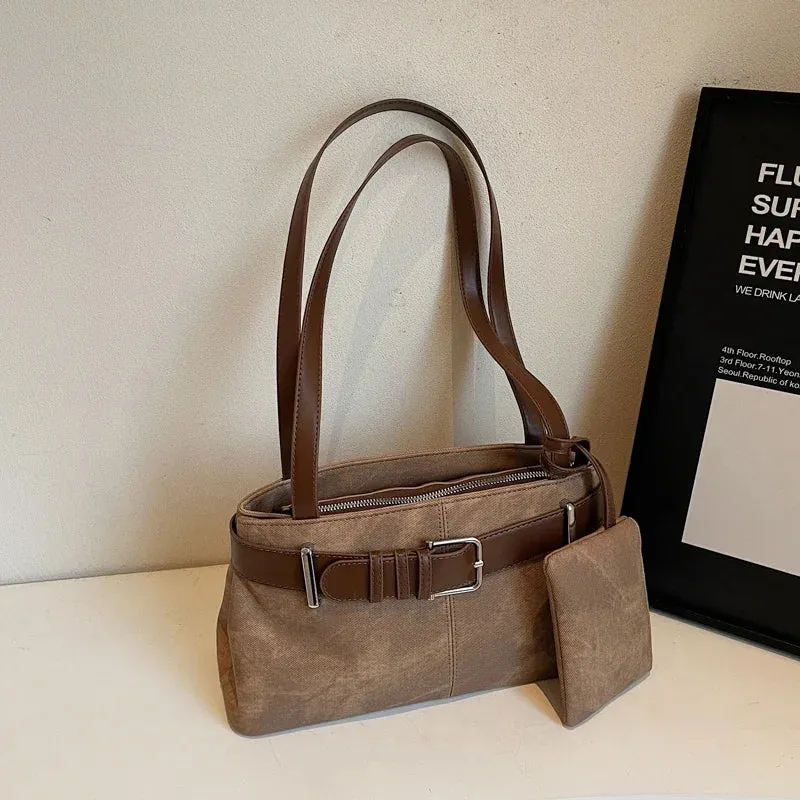 2025 Winter Y2K Trend Women's Small PU Leather Shoulder Bag – Fashionable Underarm Handbag & Purse for Women