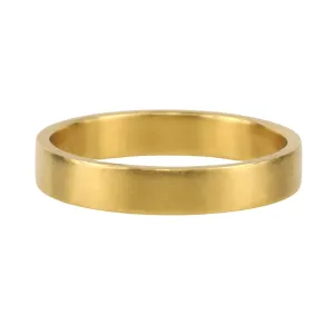 20K Gold 4mm "Flat Band" Ring