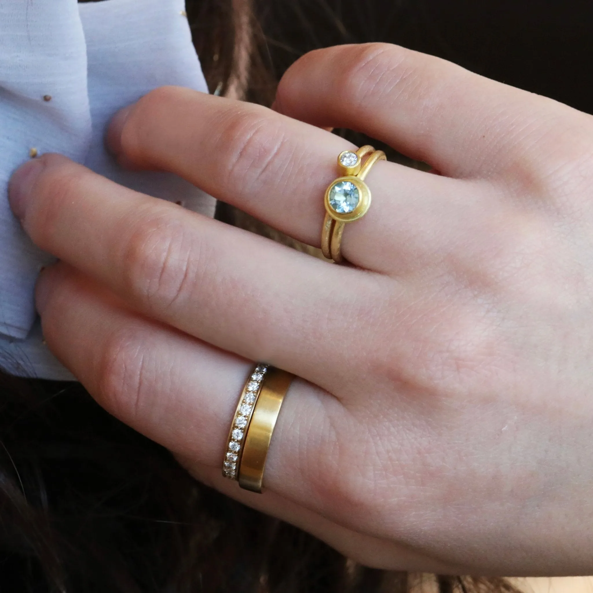 20K Gold 4mm "Flat Band" Ring
