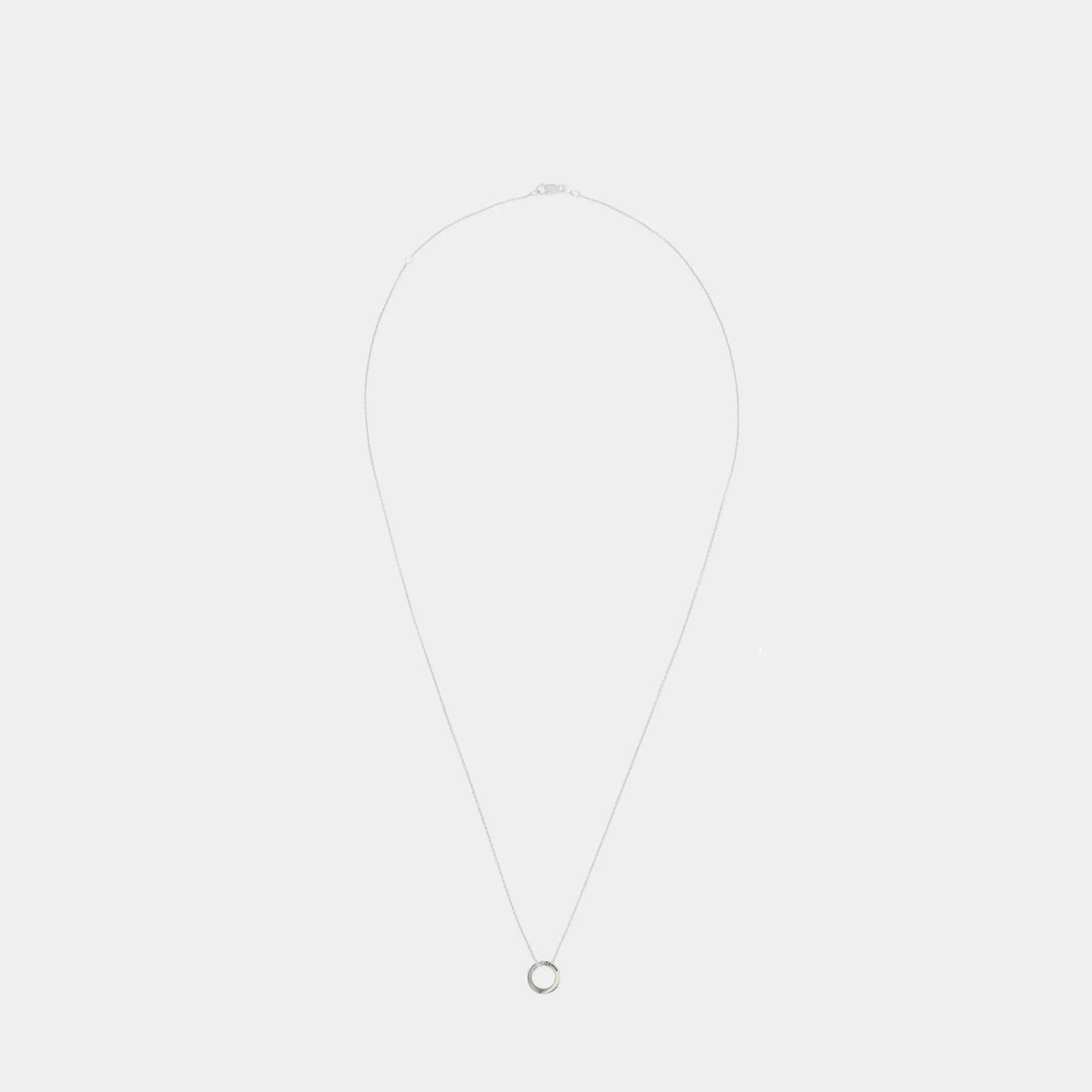 2.5G Polished And Brushed Sterling Silver Round Necklace