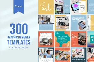 300 Graphic Designer Templates for Social Media