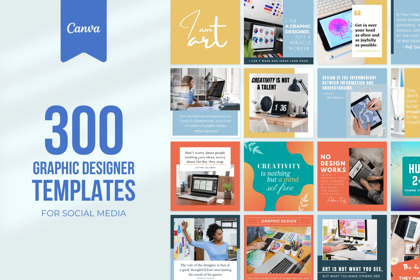 300 Graphic Designer Templates for Social Media
