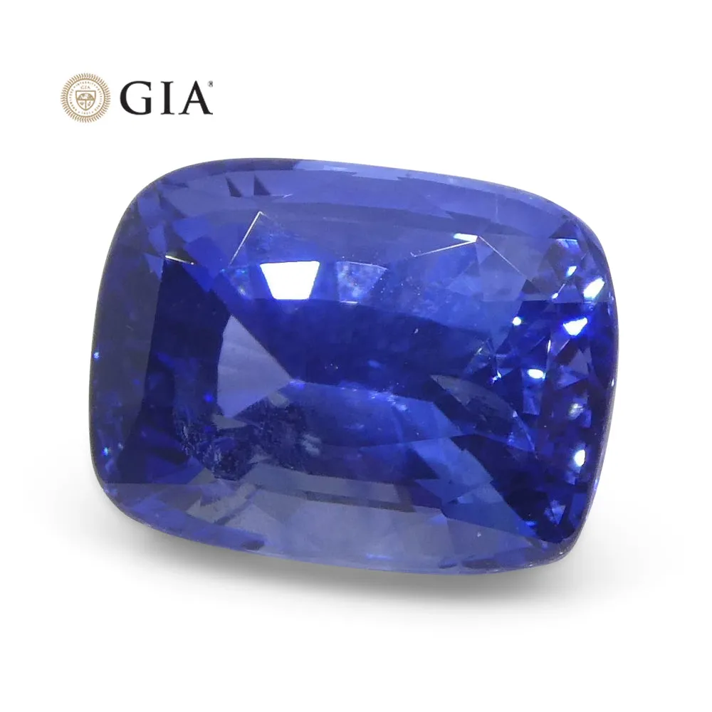 3.36ct Cushion Blue Sapphire GIA Certified Sri Lanka