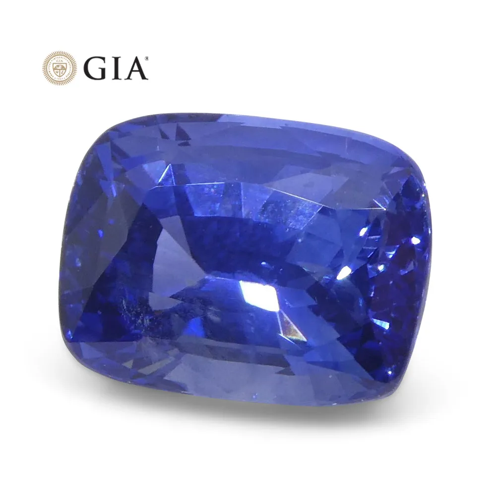 3.36ct Cushion Blue Sapphire GIA Certified Sri Lanka