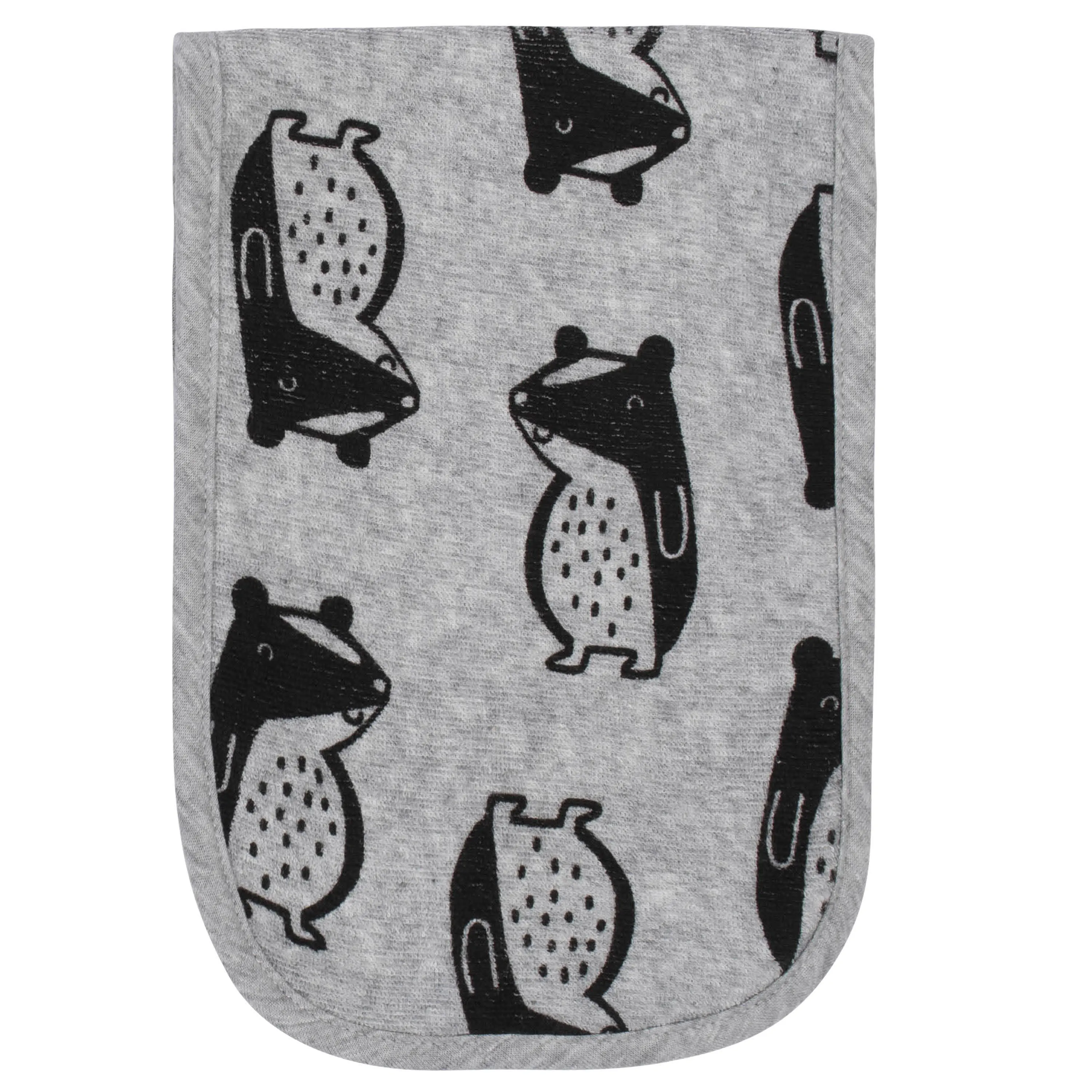 4-Pack Baby Boys Comfy Stretch Badger Burp Cloths