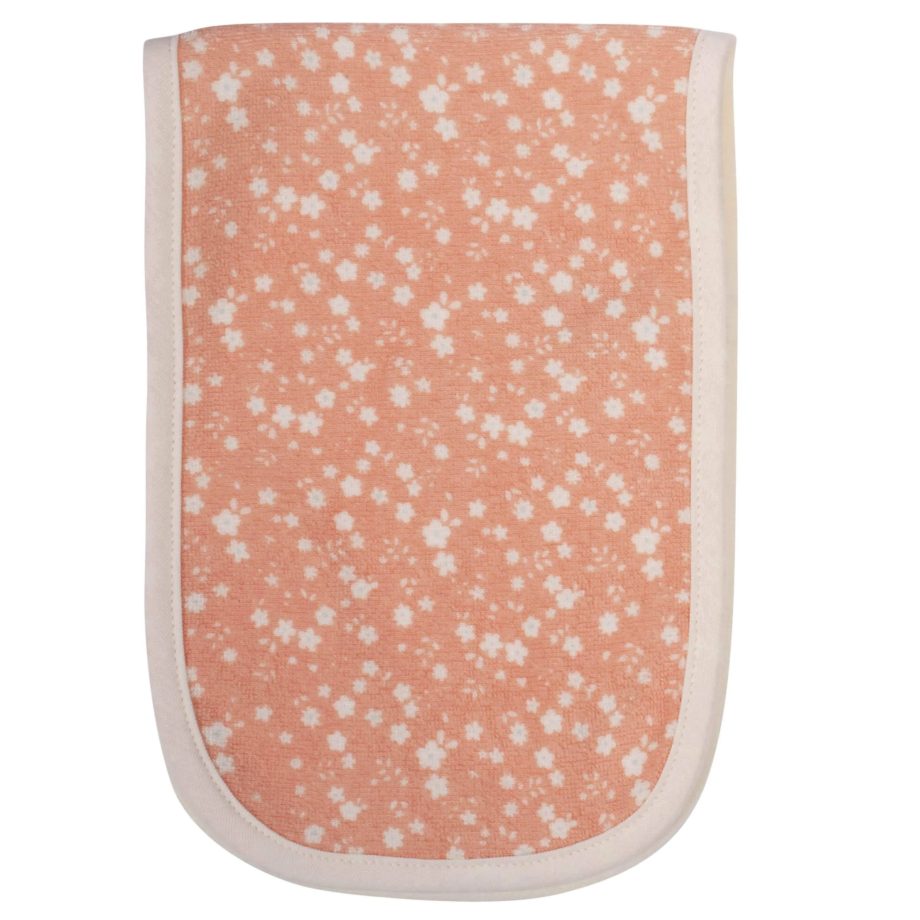 4-Pack Baby Girls Comfy Stretch Flower Pot Burp Cloths