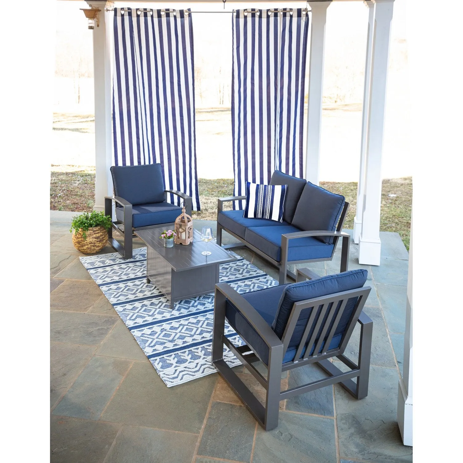 4 Pieces Deep Seat Set,62h64