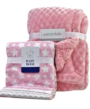 5 Piece Baby Blanket Gift Set