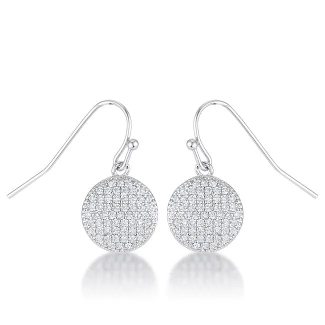 .6 Ct Elegant CZ Disk Earrings