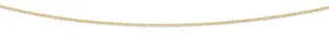 60cm 9ct Yellow Gold Silver Infused Cable Chain Necklace