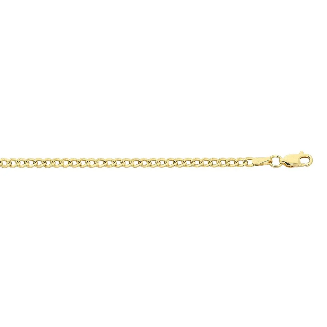 9ct Yellow Gold Curb 65cm Chain Necklace