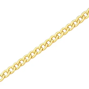 9ct Yellow Gold Open Curb 55cm Necklace