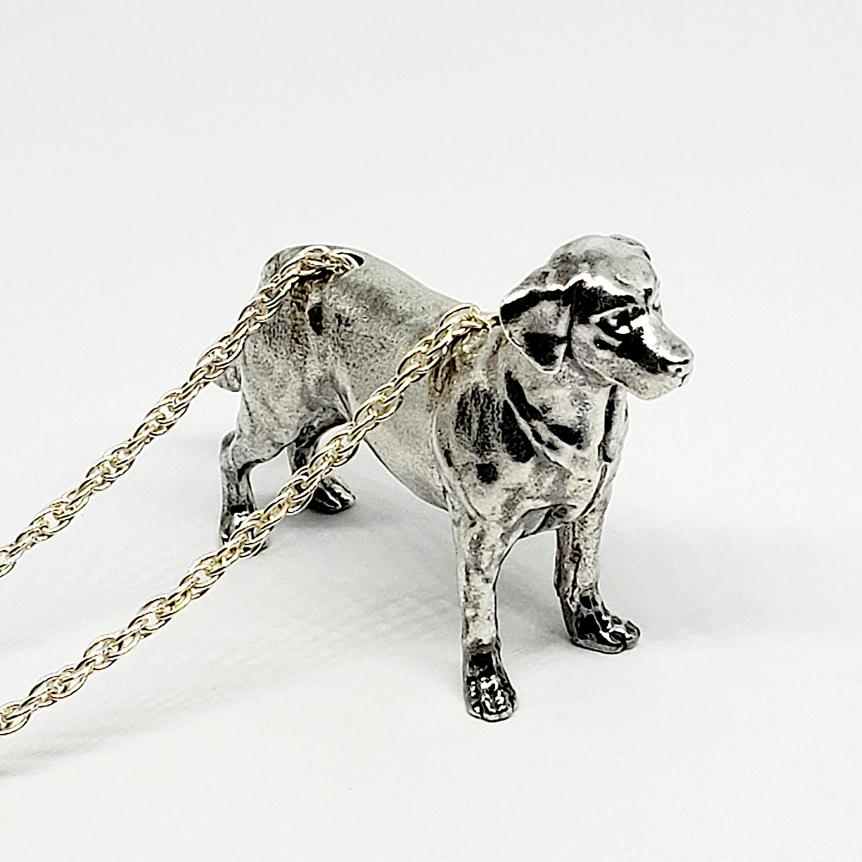 A sterling silver tribute to the Standing Labrador Retriever!