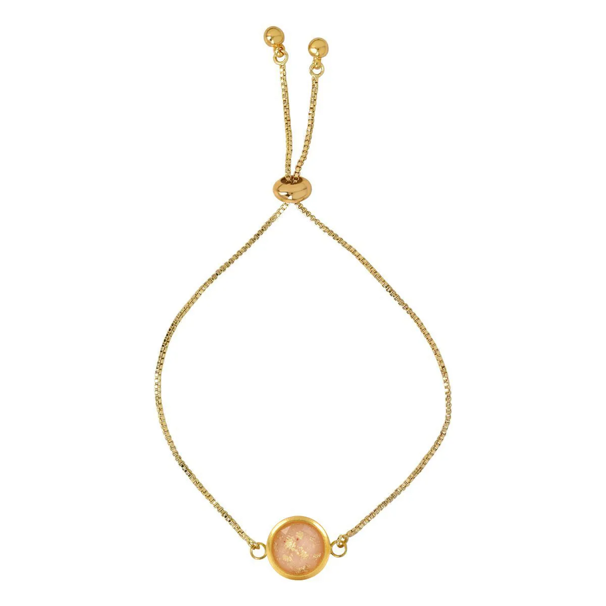 Adjustable Gold Fleck Resin Bracelet