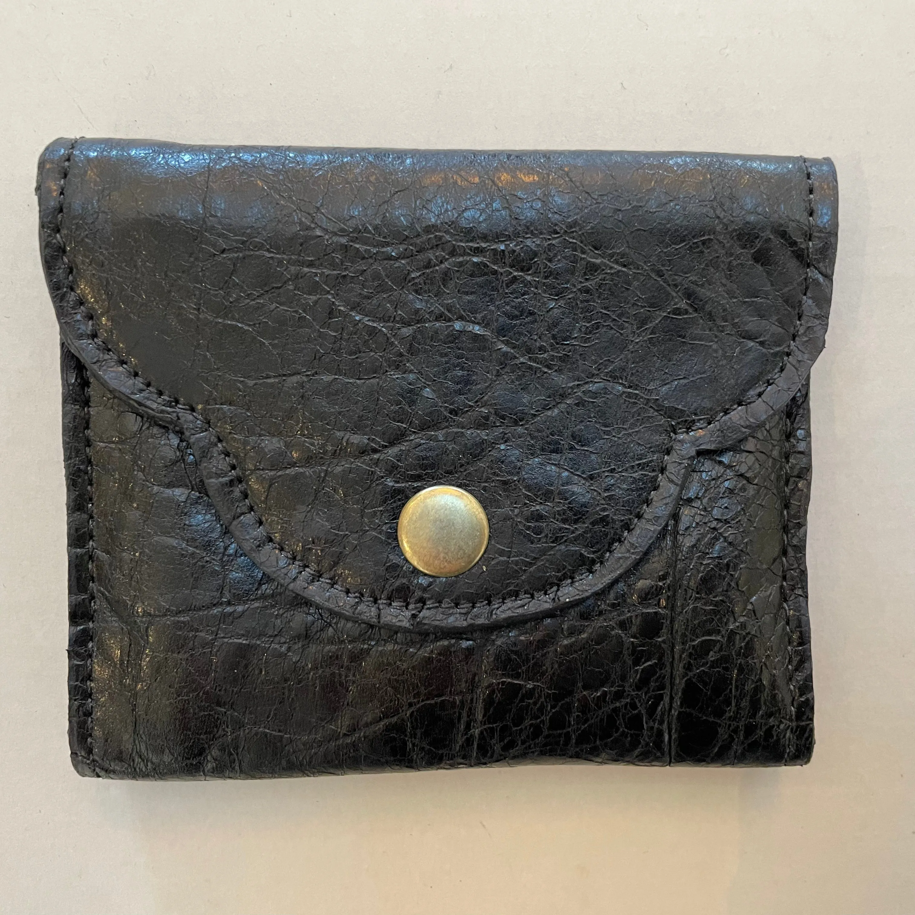 AHA Handmade Leather Scalloped Wallet $48