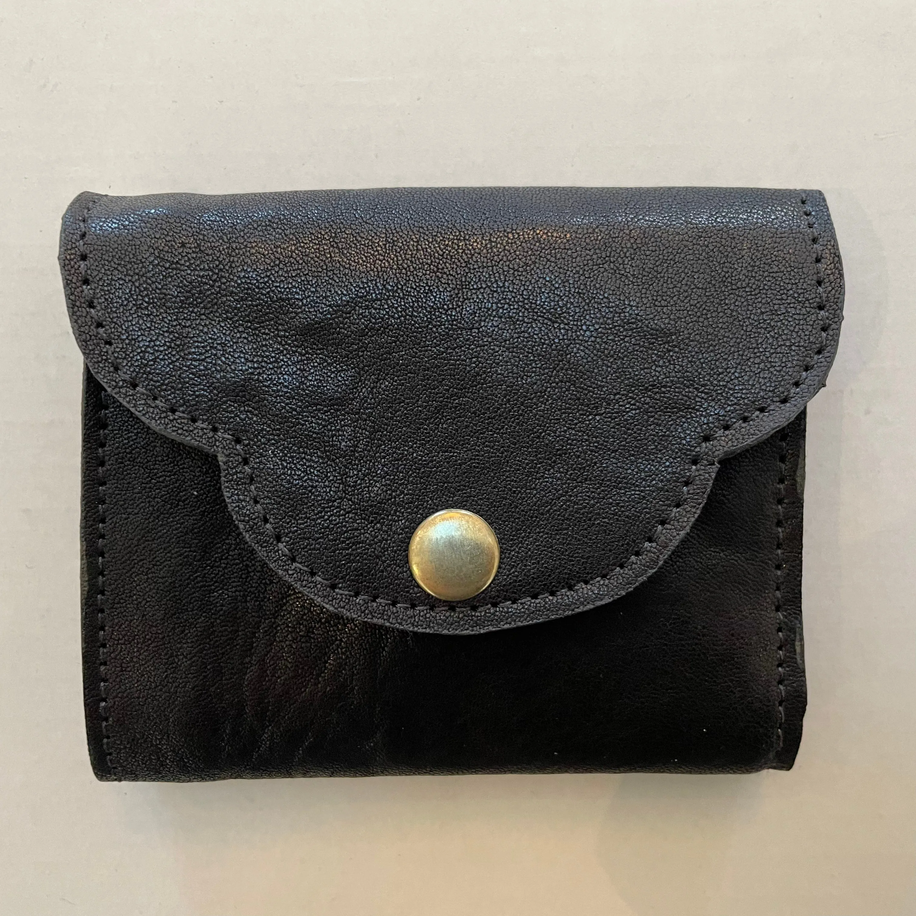 AHA Handmade Leather Scalloped Wallet $48