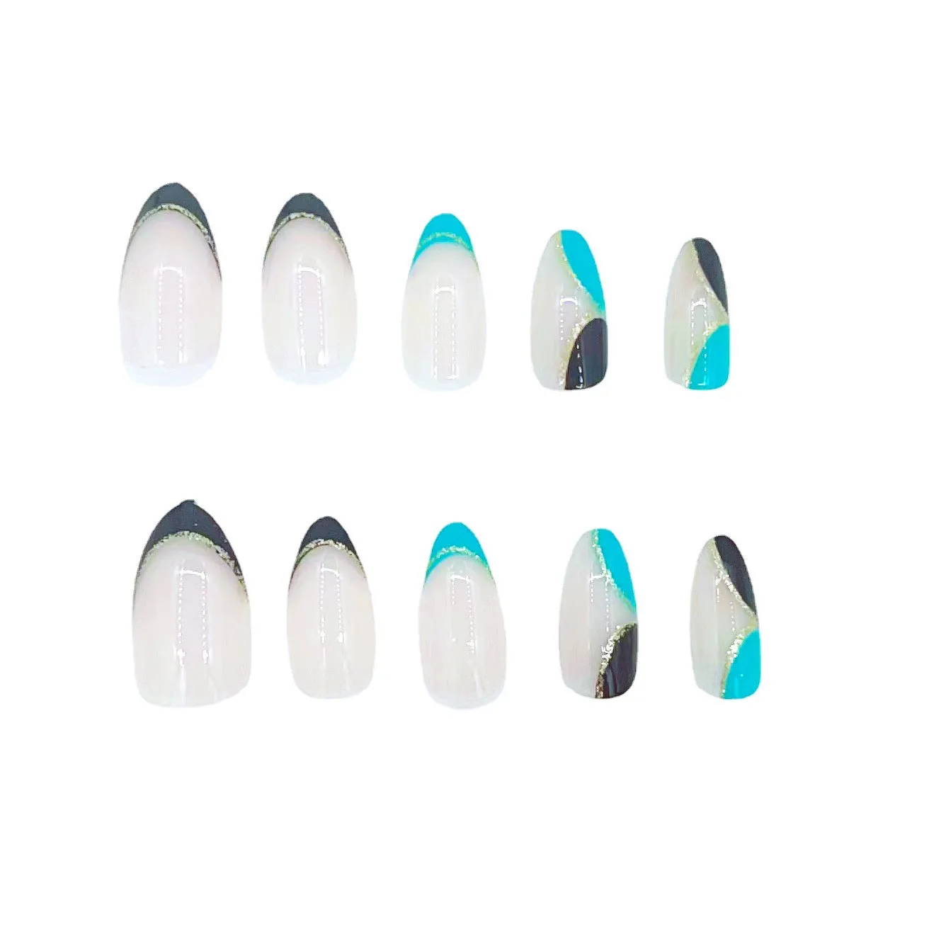 Almond Blue and black Nordic minimalist