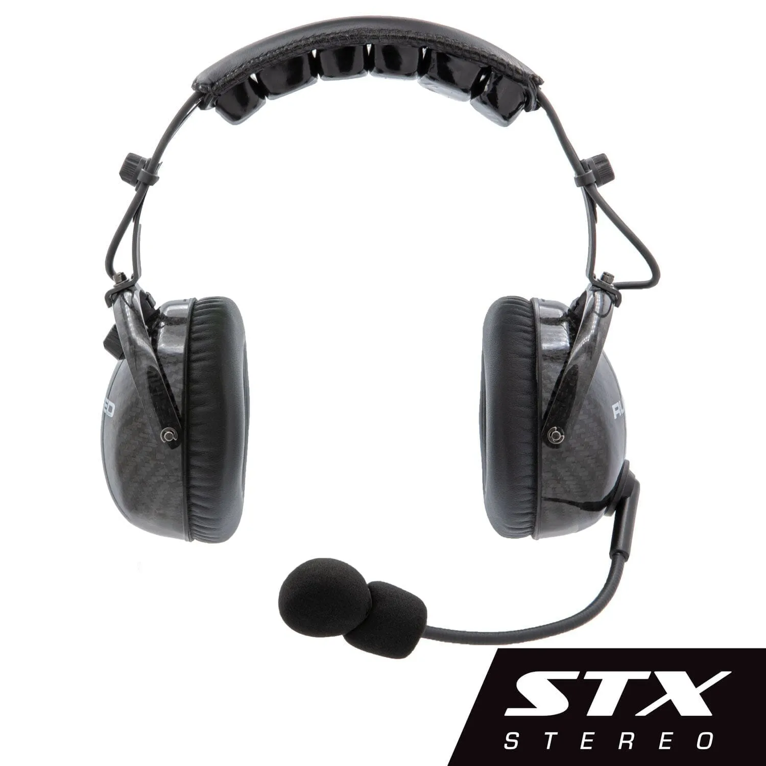 AlphaBass Carbon Fiber Over the Head Headset for STEREO and OFFROAD Intercoms - CLEARANCE