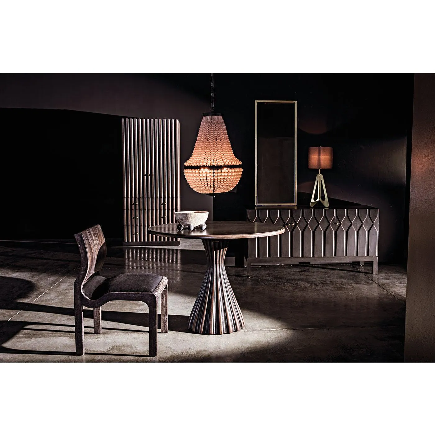 Amunet Hutch, Pale Rubbed with Light Brown Trim
