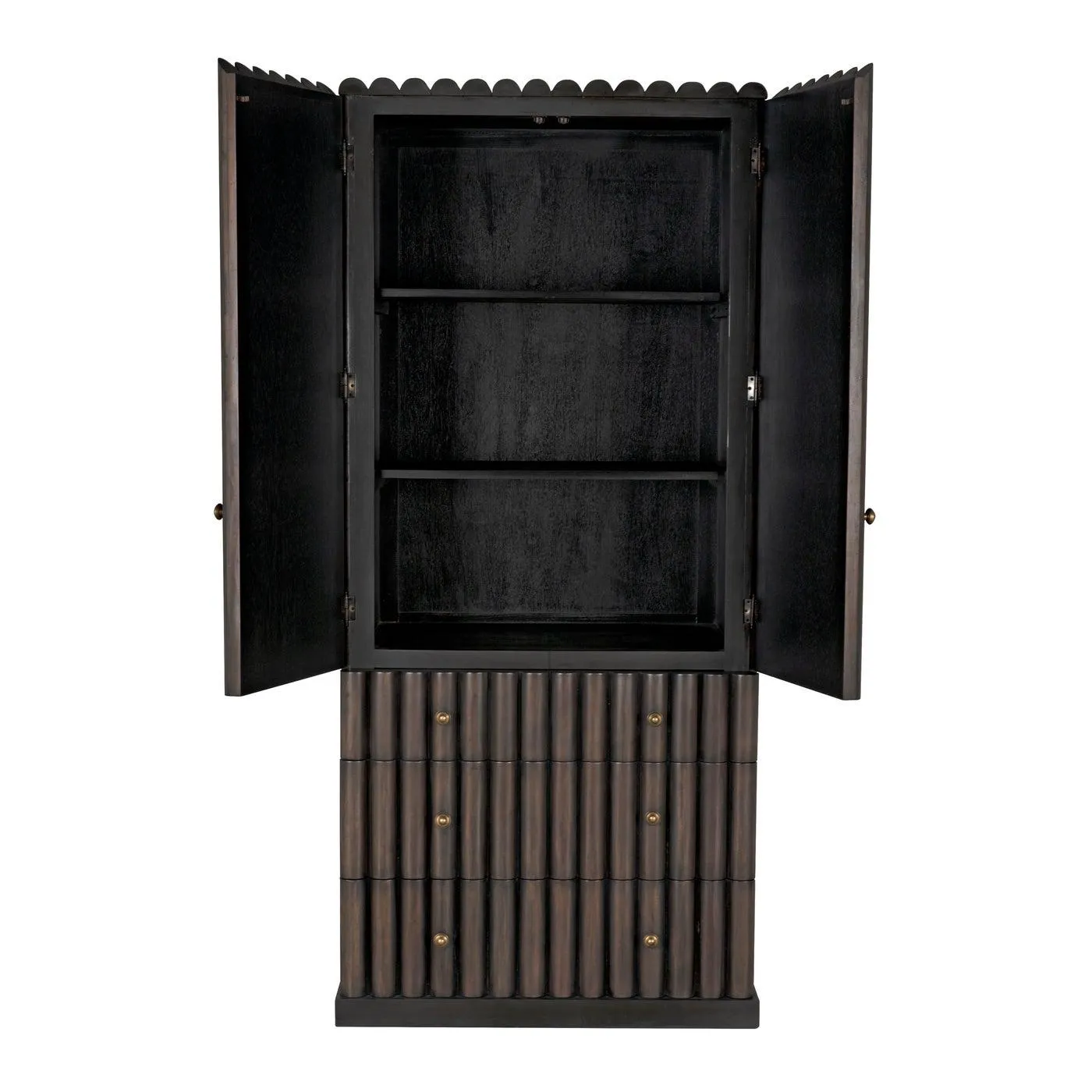 Amunet Hutch, Pale Rubbed with Light Brown Trim