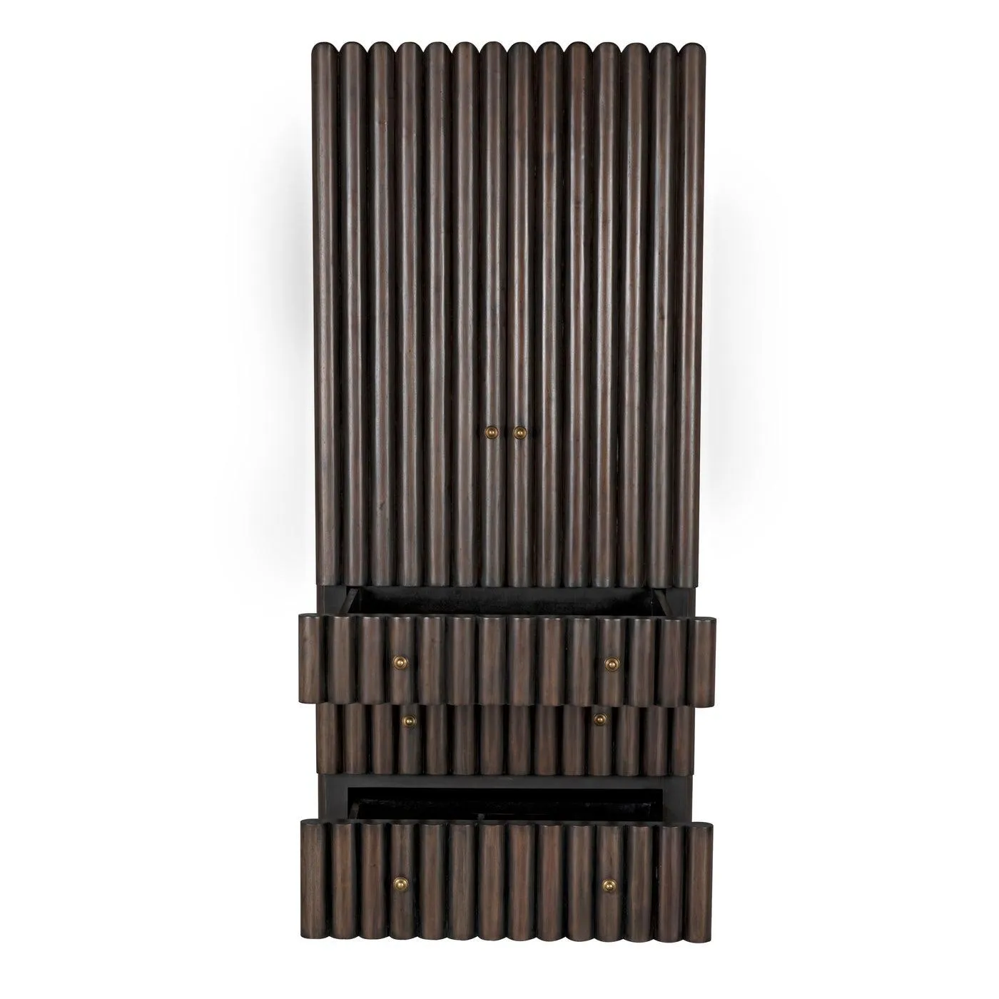 Amunet Hutch, Pale Rubbed with Light Brown Trim