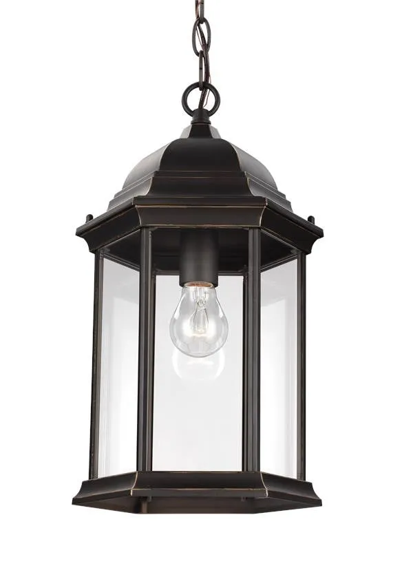 Antique Bronze 1 Light Outdoor Pendant