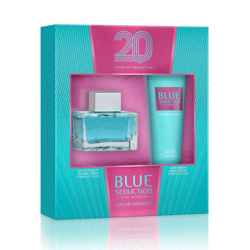 Antonio Banderas Blue Seduction For Women EDT 80ml 75ml Body Lotion Set