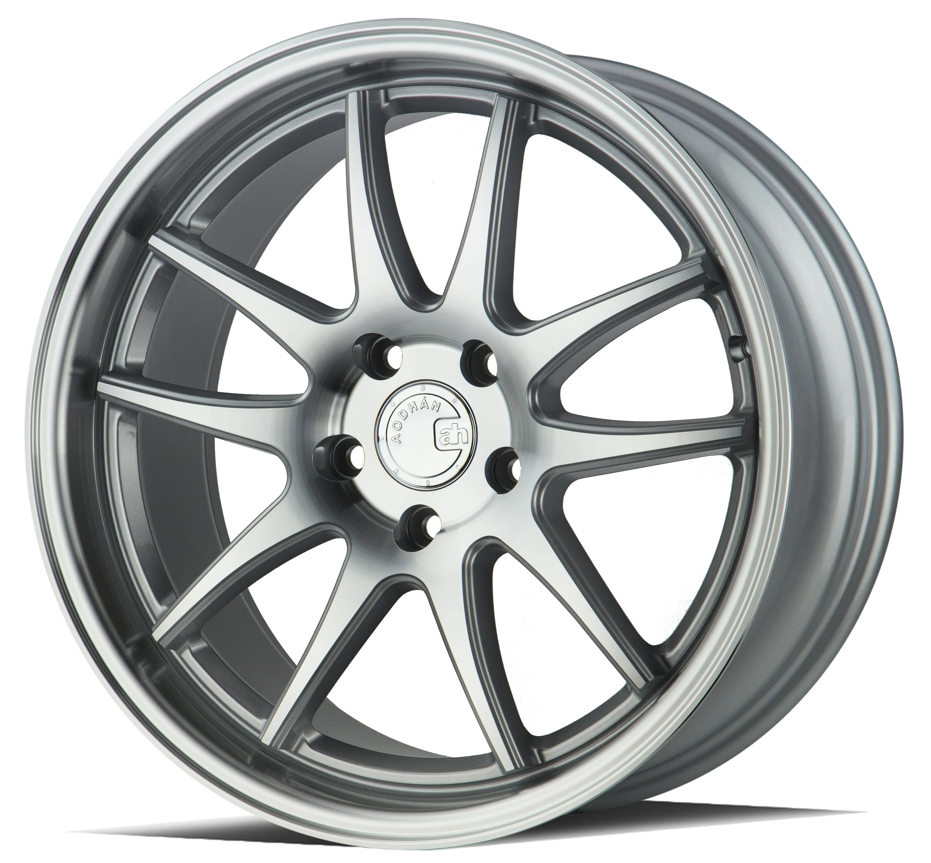Aodhan DS02 18x8.5 5X100  35 Silver w/Machined Face