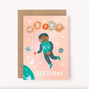 Astronaut Happy Birthday Card